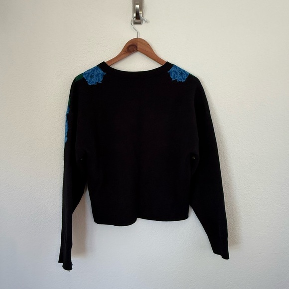Maeve The Camryn Cropped Crewneck Sweater by Anthropologie Womens Medium - Picture 5 of 9